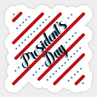 Presidents day, February Sticker